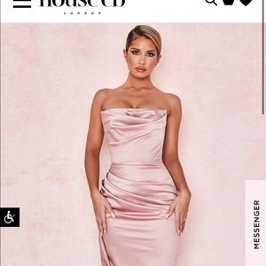 House of Cb Adrienne maxi dress in blush pink